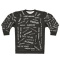 Robbie Williams Song Titles Black Sweatshirt