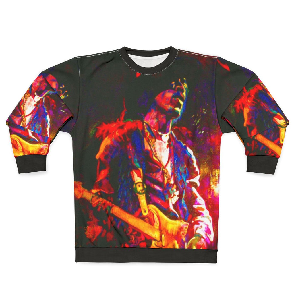 Rock and Roll Sweatshirt with Electric Guitar