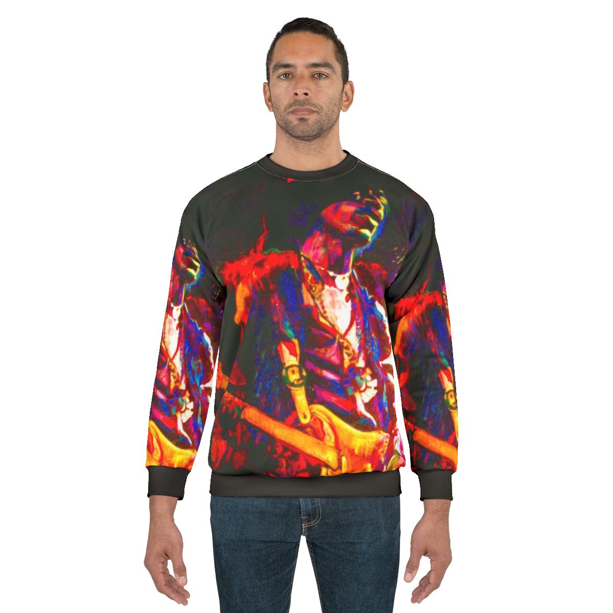 Rock and Roll Sweatshirt with Electric Guitar