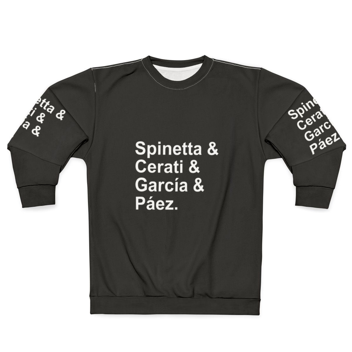 Argentine Rock Legends Sweatshirt featuring Cerati, Garcia, Spinetta, and Paez