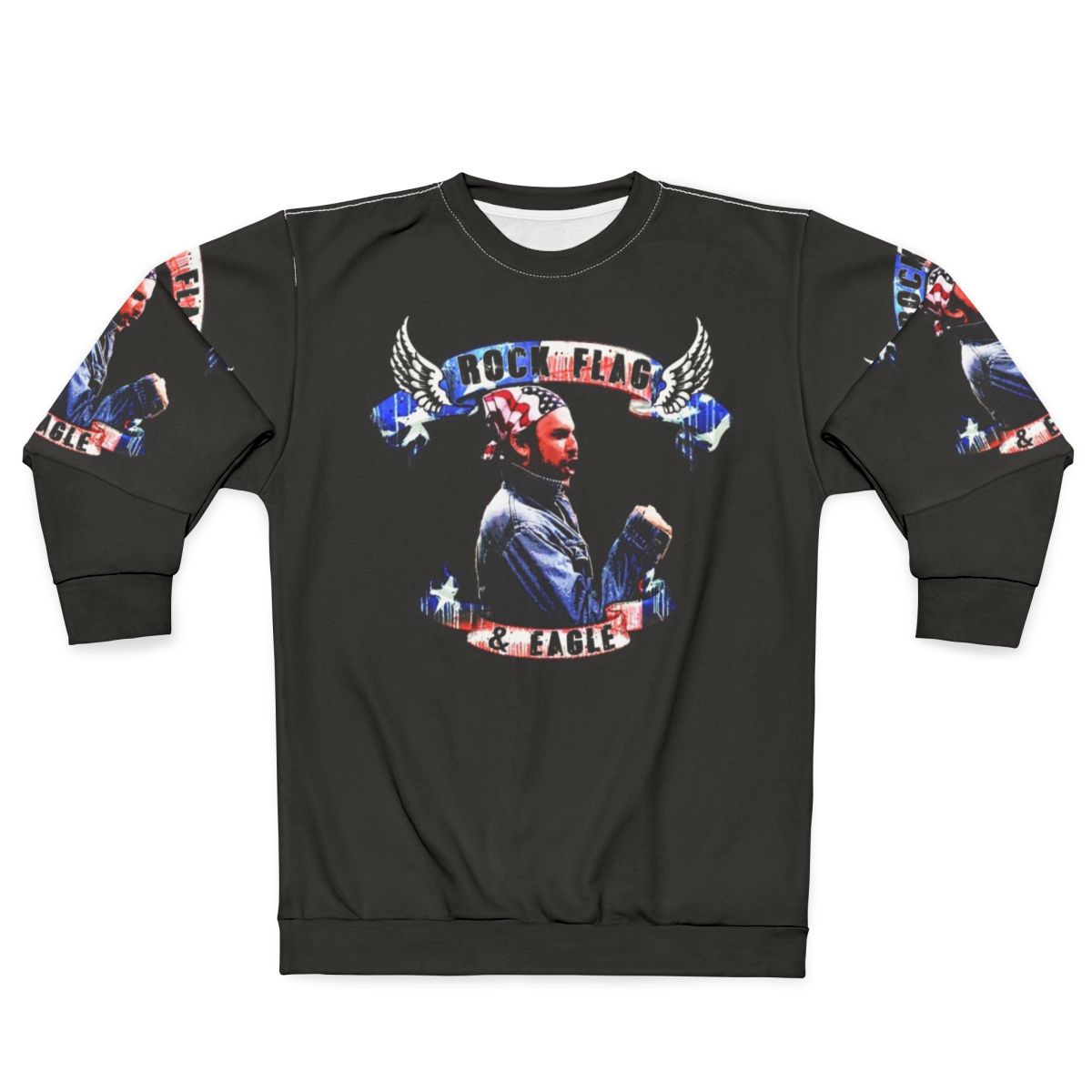 Patriotic American flag and eagle design on a classic sweatshirt