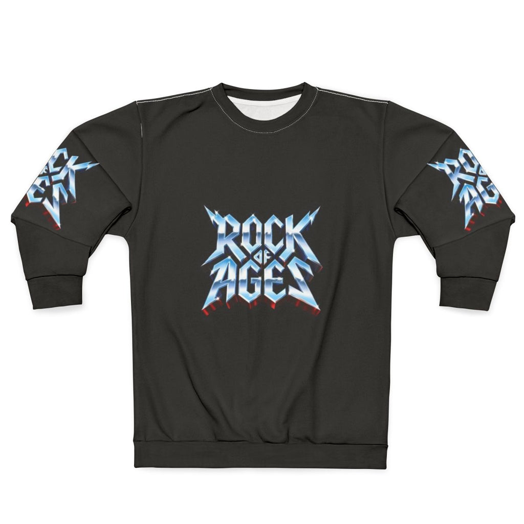 Rock of Ages Metallic Sweatshirt - Vintage Heavy Metal Band Apparel