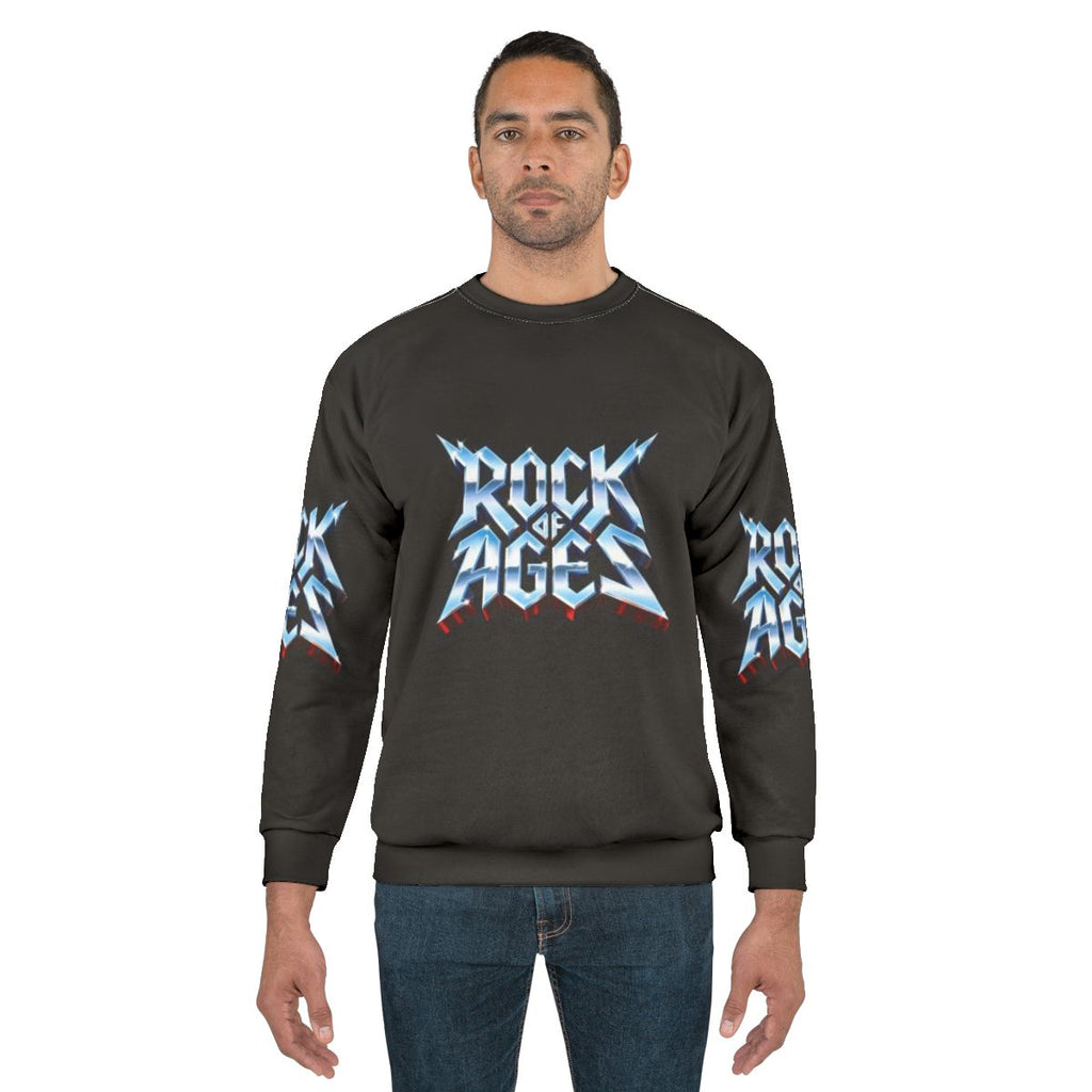Rock of Ages Metallic Sweatshirt - Vintage Heavy Metal Band Apparel