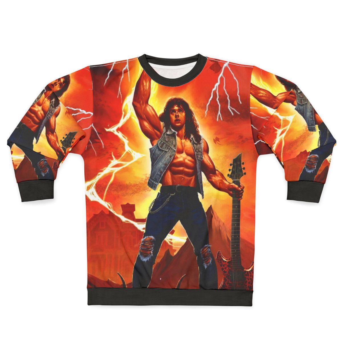 Rock On Hell Horror Vintage Retro Sweatshirt