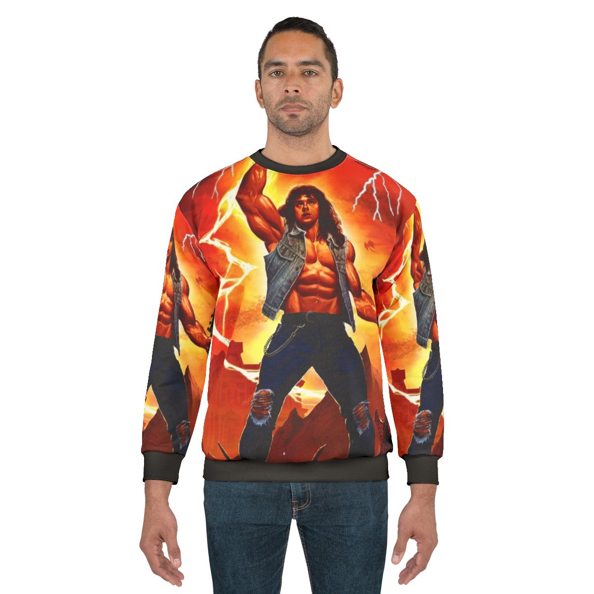 Rock On Hell Horror Vintage Retro Sweatshirt