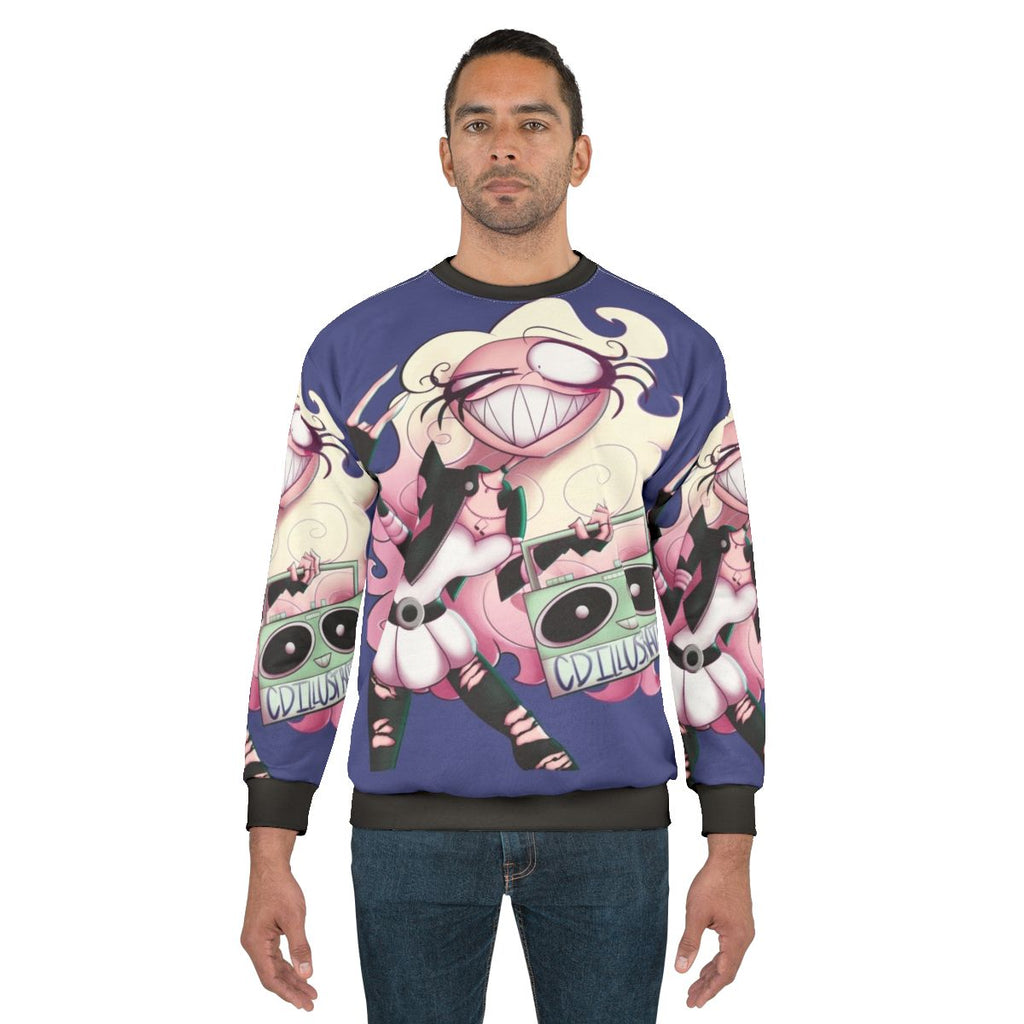 Rock On Music Sweatshirt with Character Art