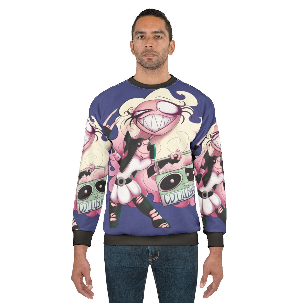 Rock On Music Sweatshirt with Character Art