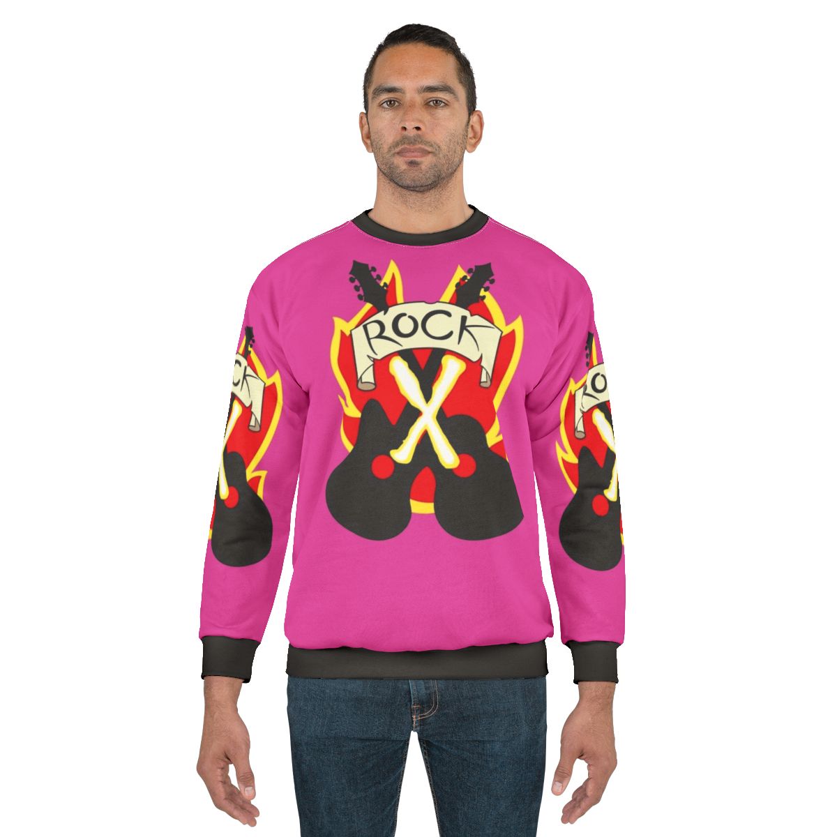 Gambit Inspired Rock and Roll Cropped Sweatshirt