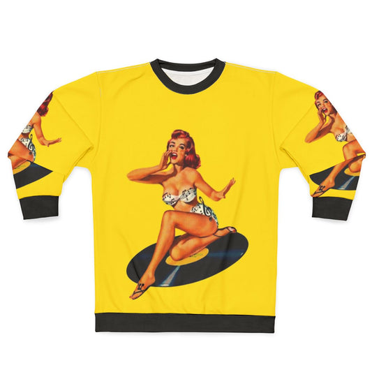 Rockabilly Goddess Sweatshirt with Retro 50s 60s Inspired Design