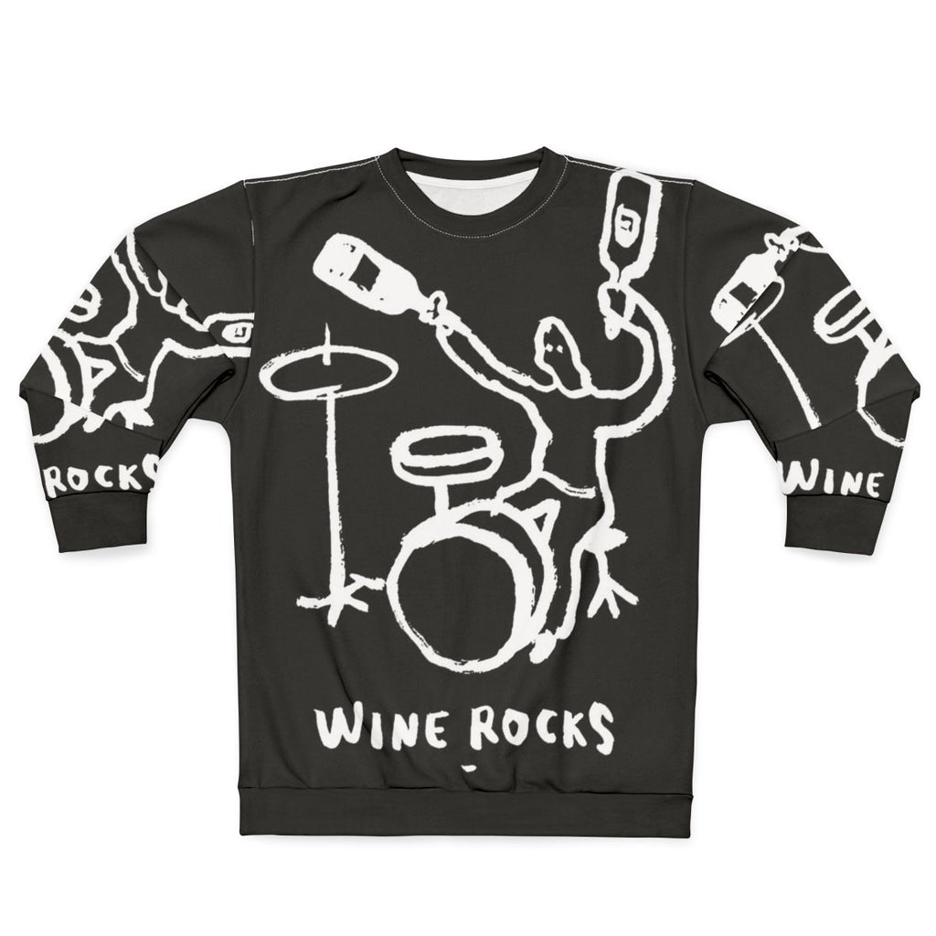 Rocks Wine Sweatshirt - Music Lover's Essential