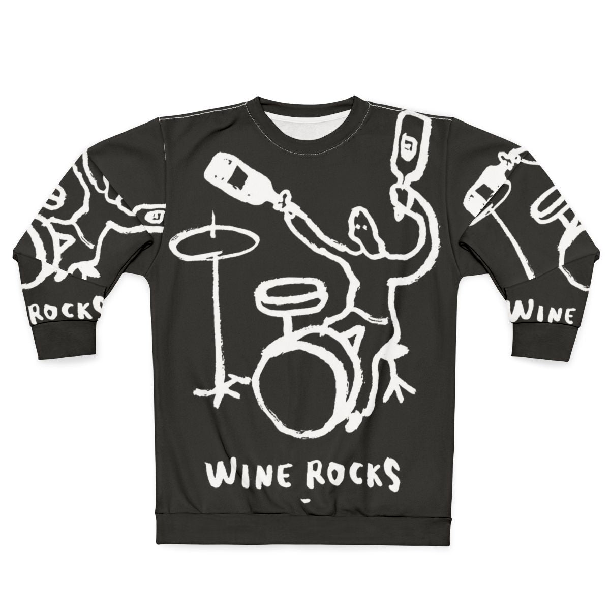 Rocks Wine Sweatshirt - Music Lover's Essential