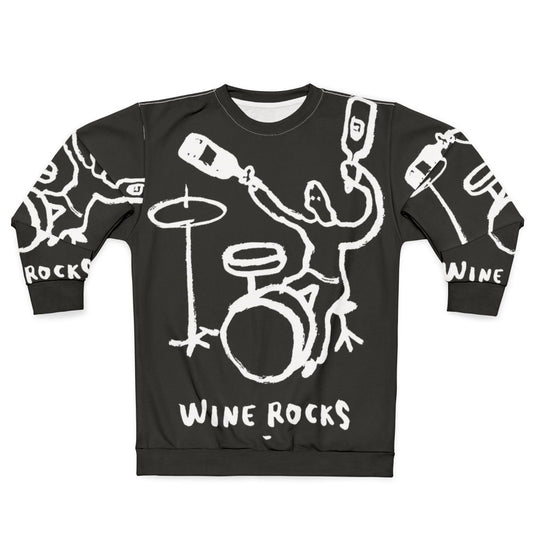 Rocks Wine Sweatshirt - Music Lover's Essential