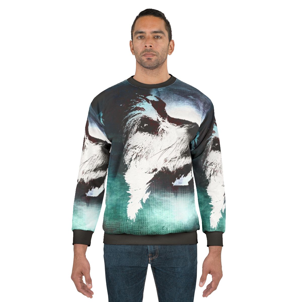 Roger Black and White Dog Sweatshirt
