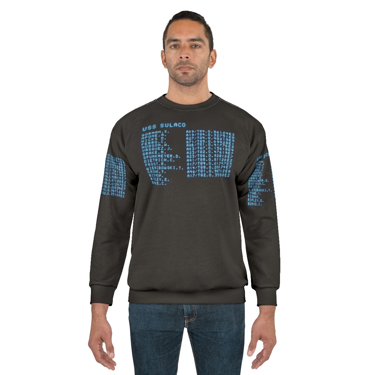 Sci-Fi Roll Call Sweatshirt with Alien, Xenomorph, and Alien Movie Inspired Graphics