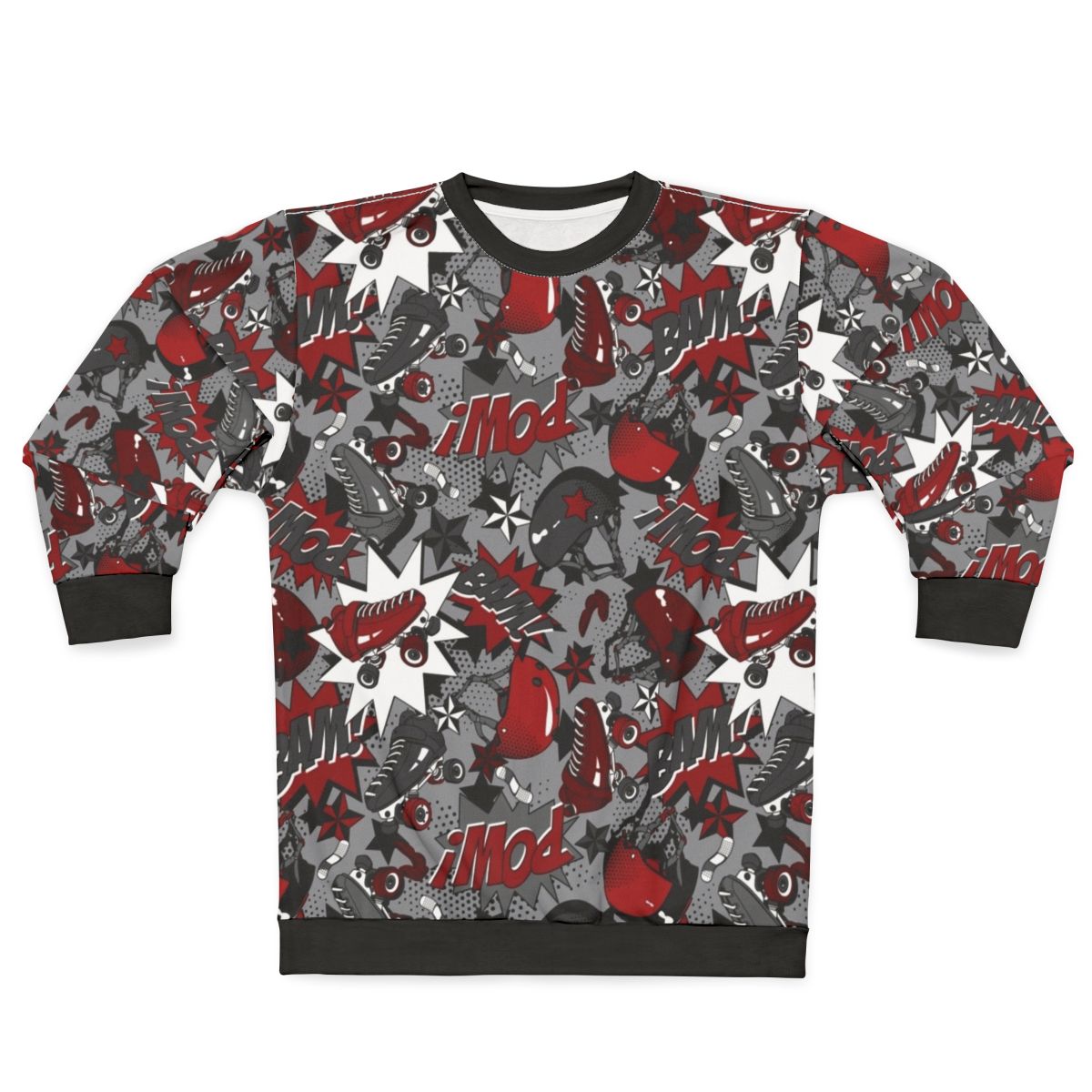 Roller Derby Slam Extreme Sports Pop Art Sweatshirt