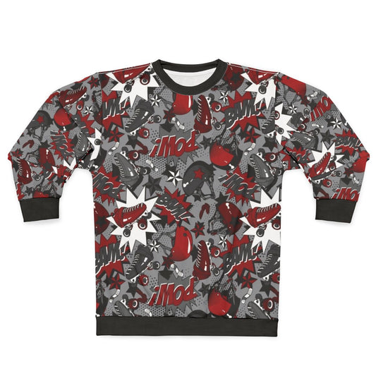 Roller Derby Slam Extreme Sports Pop Art Sweatshirt