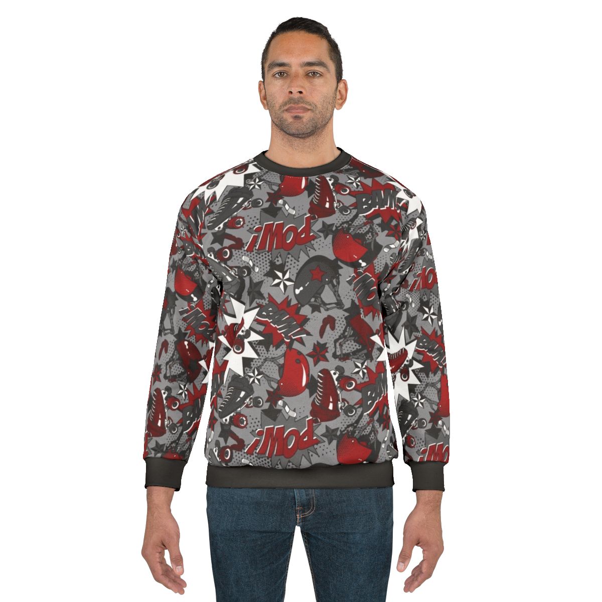 Roller Derby Slam Extreme Sports Pop Art Sweatshirt