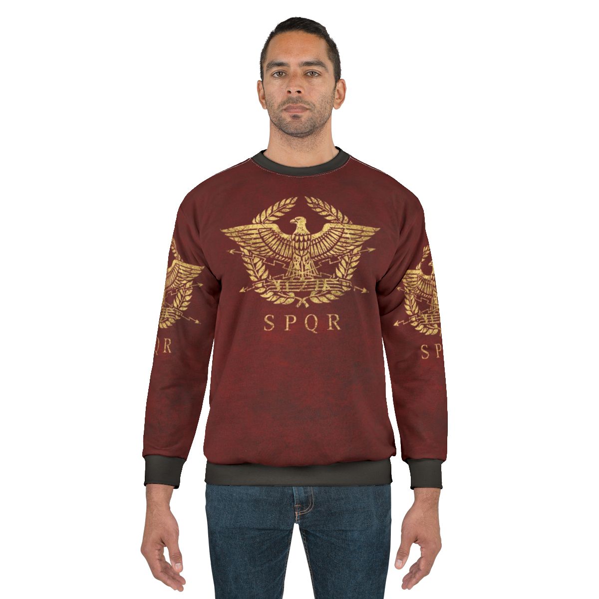 Vintage Roman Empire Emblem Gold Sweatshirt