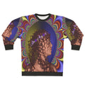 Romanticism inspired sweatshirt with fantasy, nature, and abstract patterns
