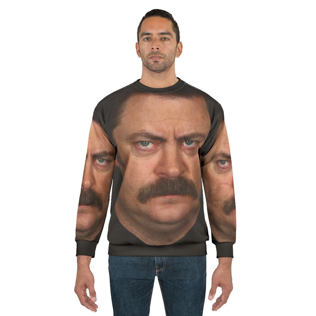 Ron Swanson from Parks and Recreation TV Show Sweatshirt