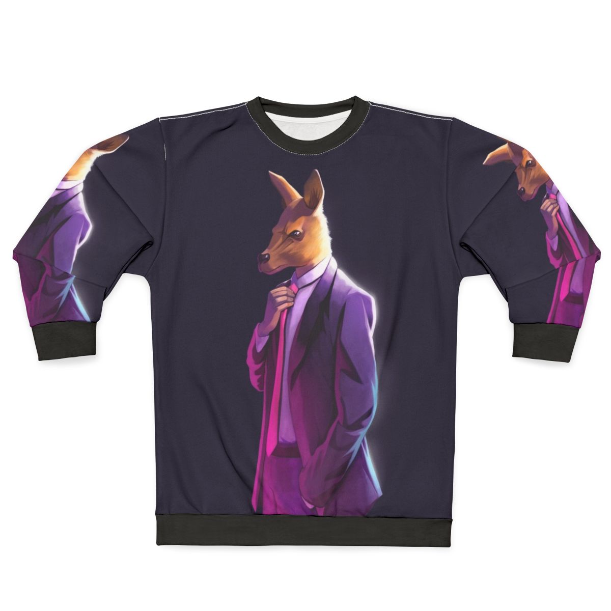Atheist Sweatshirt with Roo in Suit and Atheism Is Unstoppable Logo