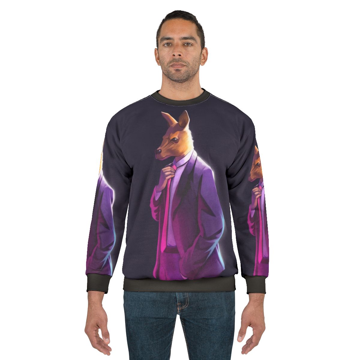 Atheist Sweatshirt with Roo in Suit and Atheism Is Unstoppable Logo