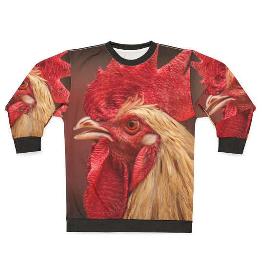 Rooster Chicken Graphic Sweatshirt