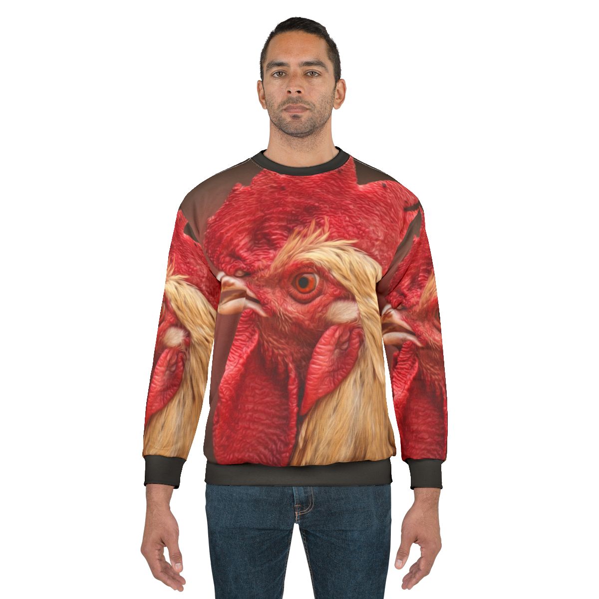 Rooster Chicken Graphic Sweatshirt
