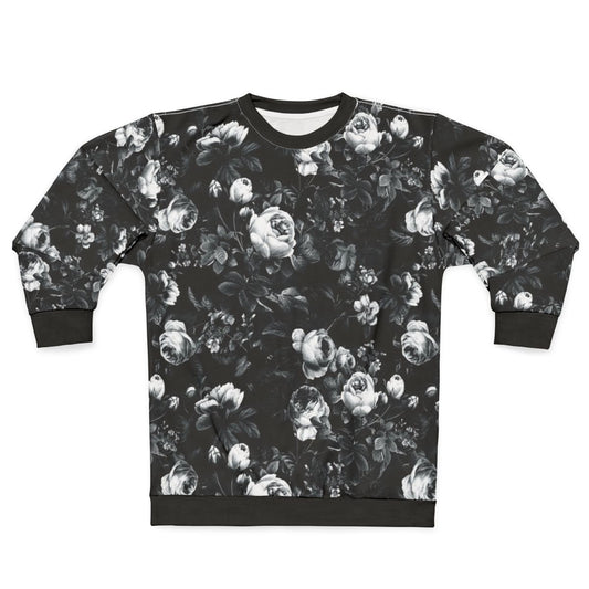 Roses Black and White Sweatshirt