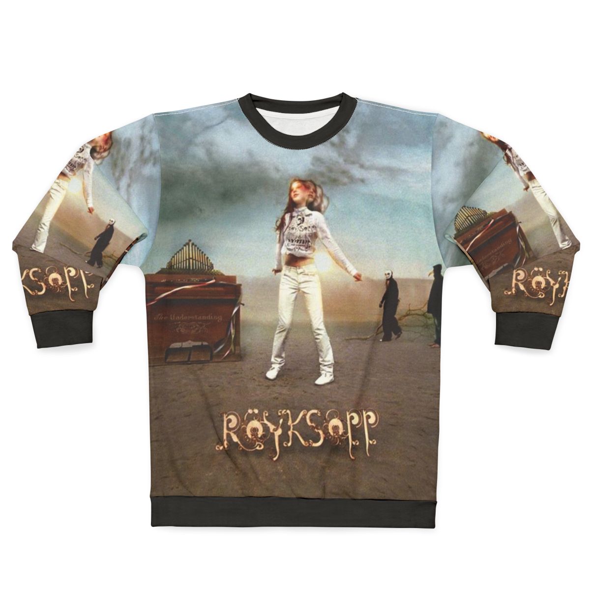 Royksopp electronic music sweatshirt with surreal Nordic landscape