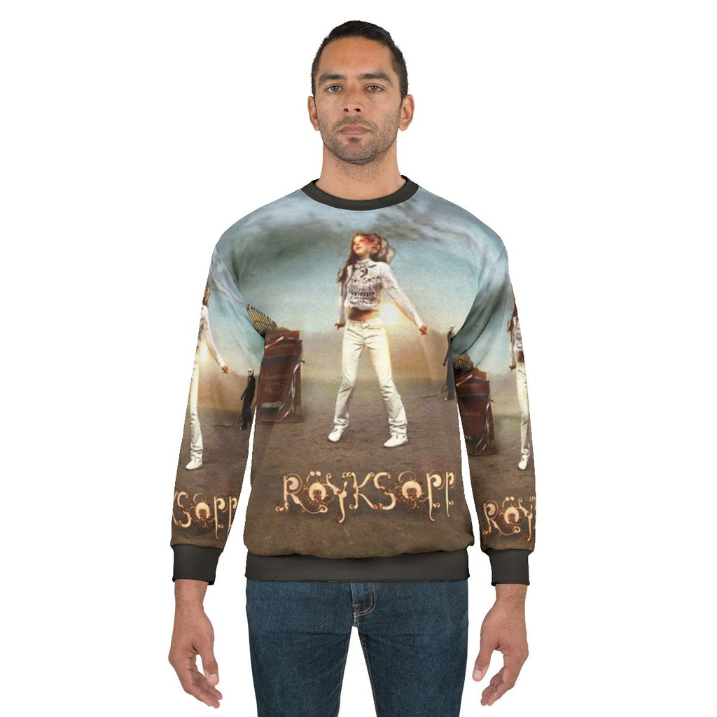 Royksopp electronic music sweatshirt with surreal Nordic landscape