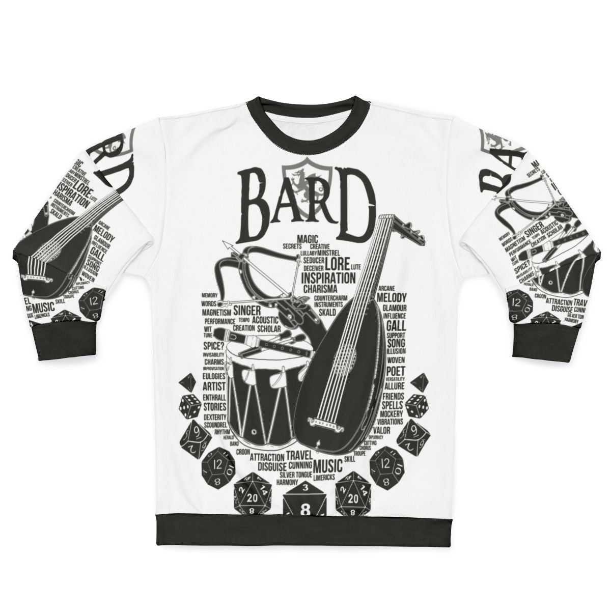 Bard Sweatshirt featuring RPG Class Series design