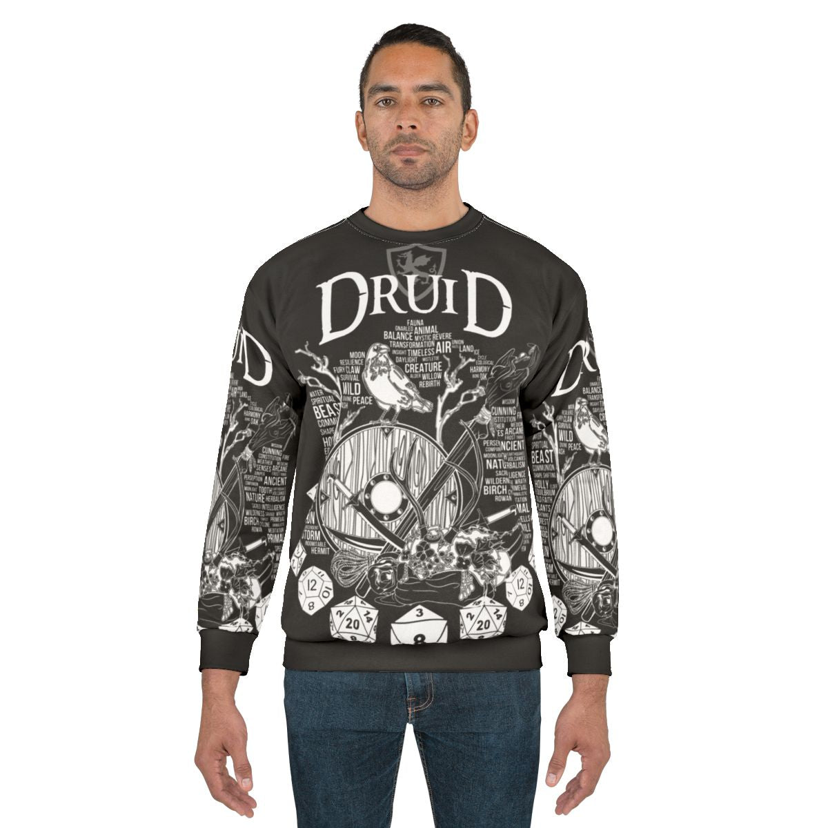 Druid RPG Class Series White Sweatshirt