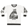 Ruff Ride wiener dog surfing sweatshirt