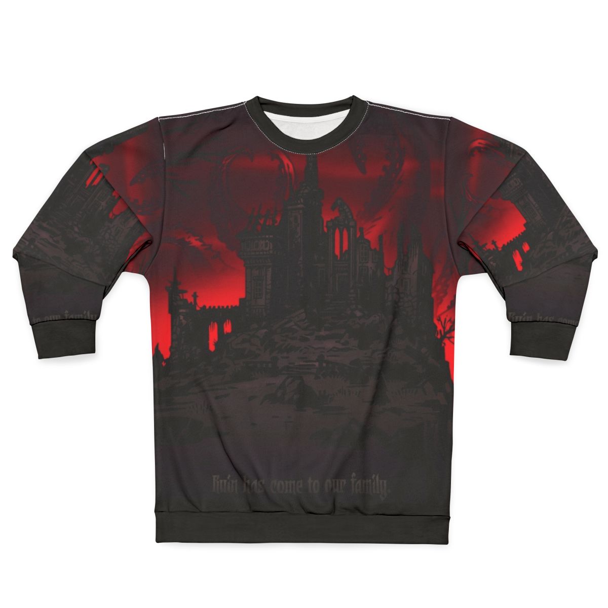Dark Dungeon Ruin Sweatshirt with Lovecraftian Design
