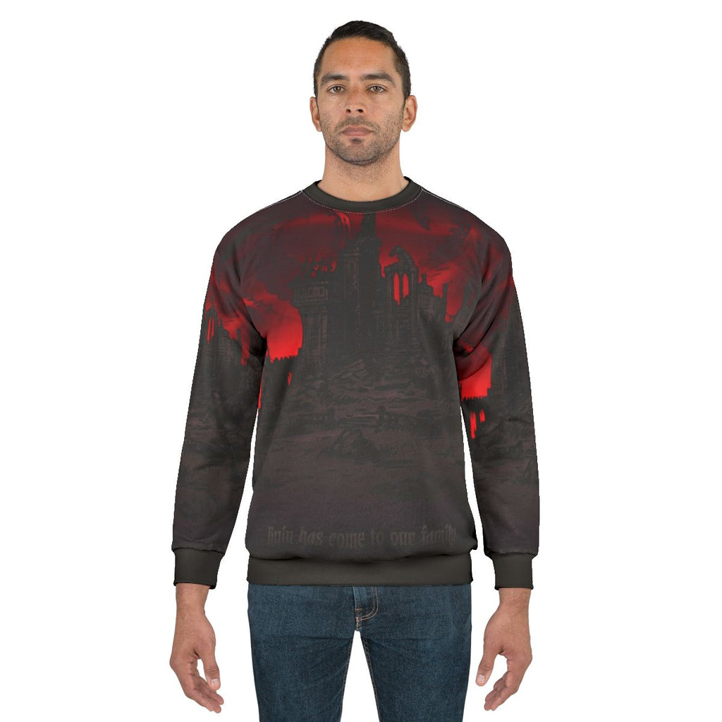 Dark Dungeon Ruin Sweatshirt with Lovecraftian Design