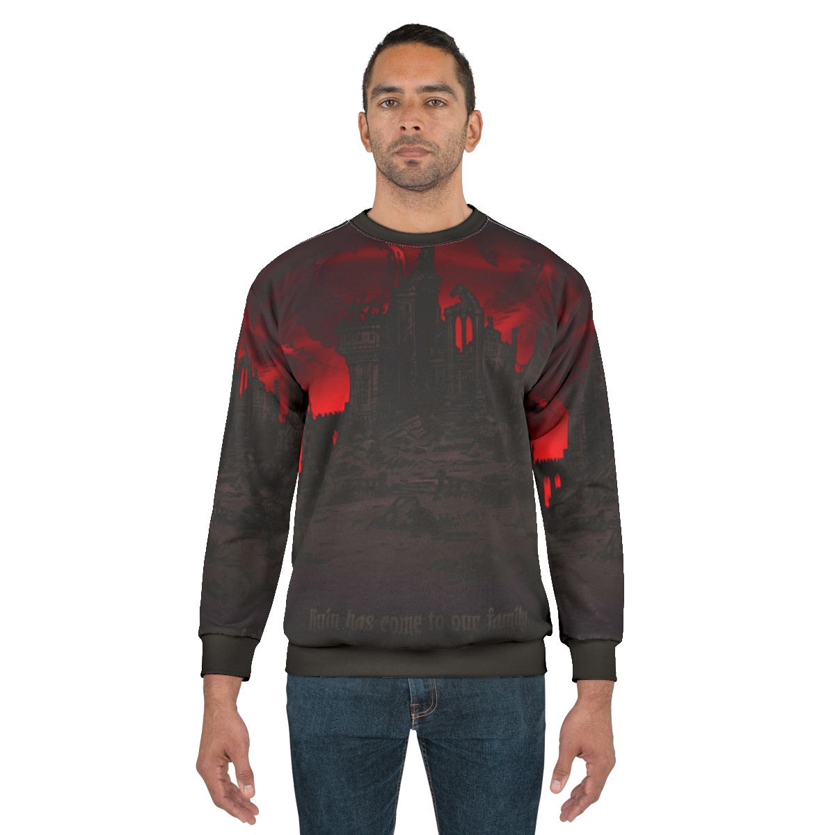 Dark Dungeon Ruin Sweatshirt with Lovecraftian Design
