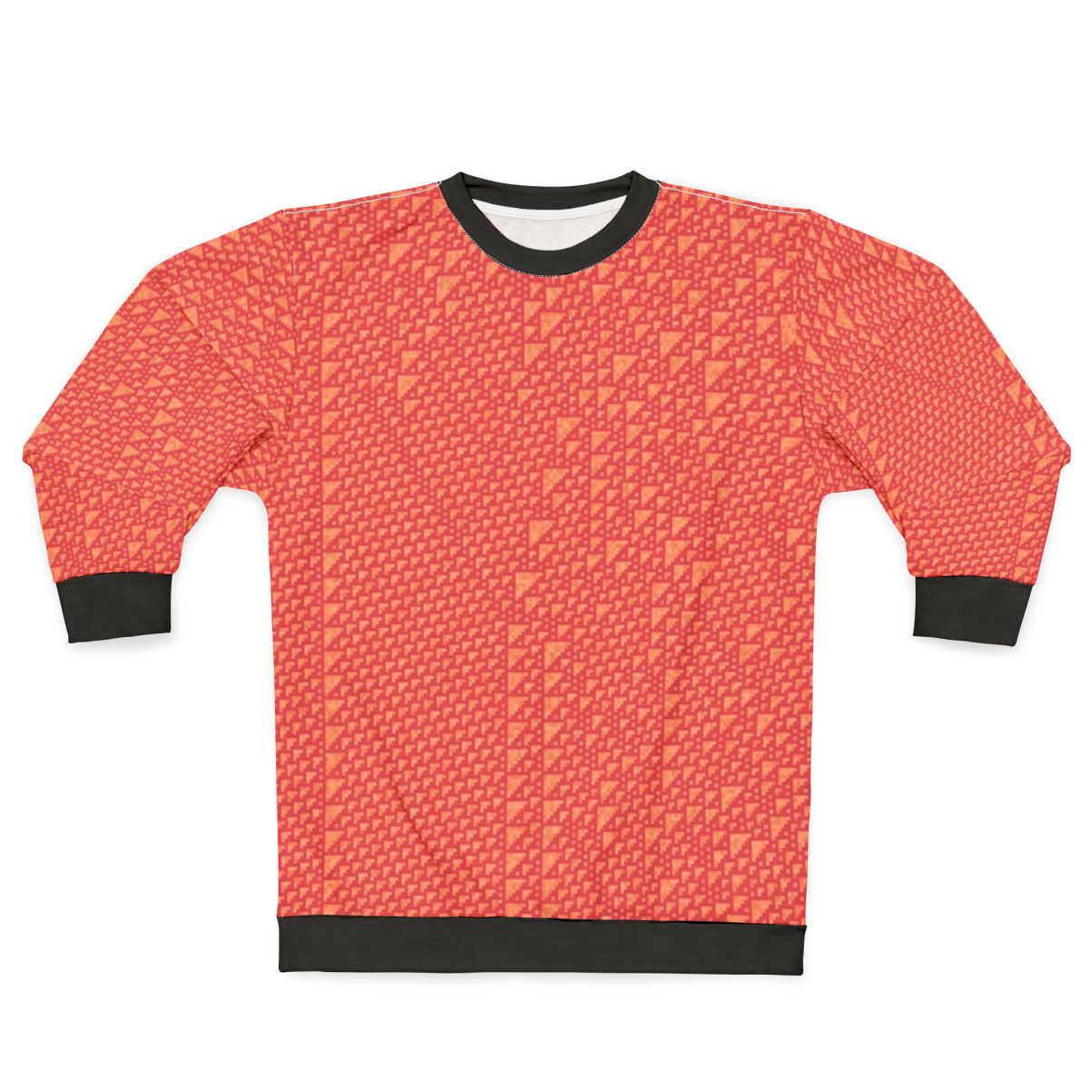 Rule 110 mathematical sweatshirt with cellular automata and glitch art design