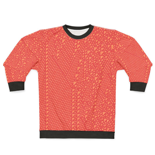 Rule 110 mathematical sweatshirt with cellular automata and glitch art design