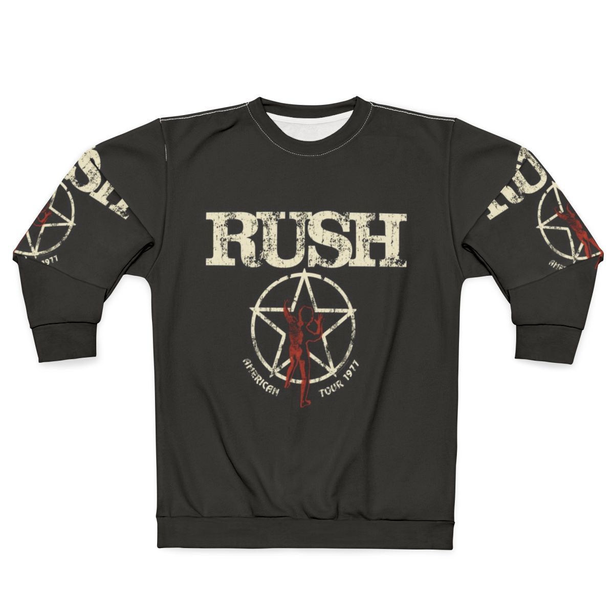 Rush American Tour 1977 Heavy Metal Band Sweatshirt