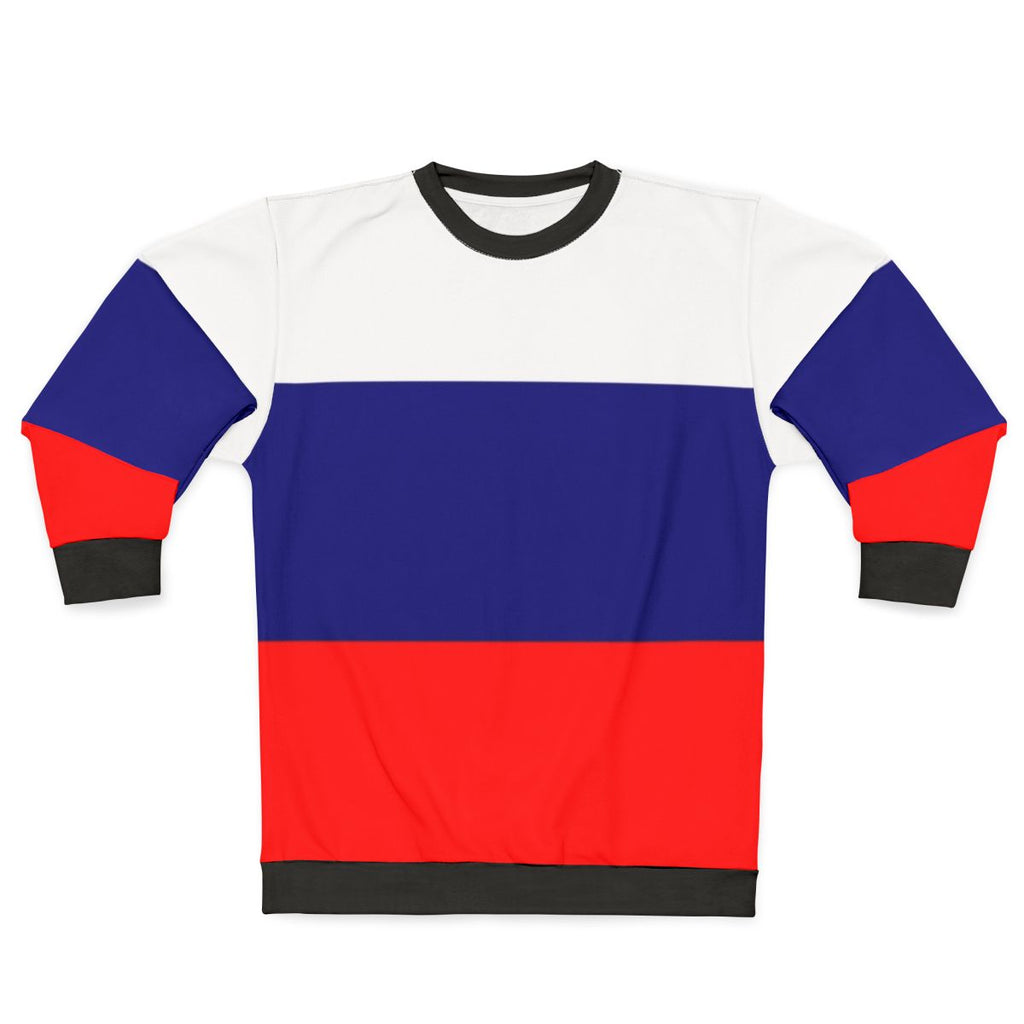 Russian flag sweatshirt featuring the tricolor design