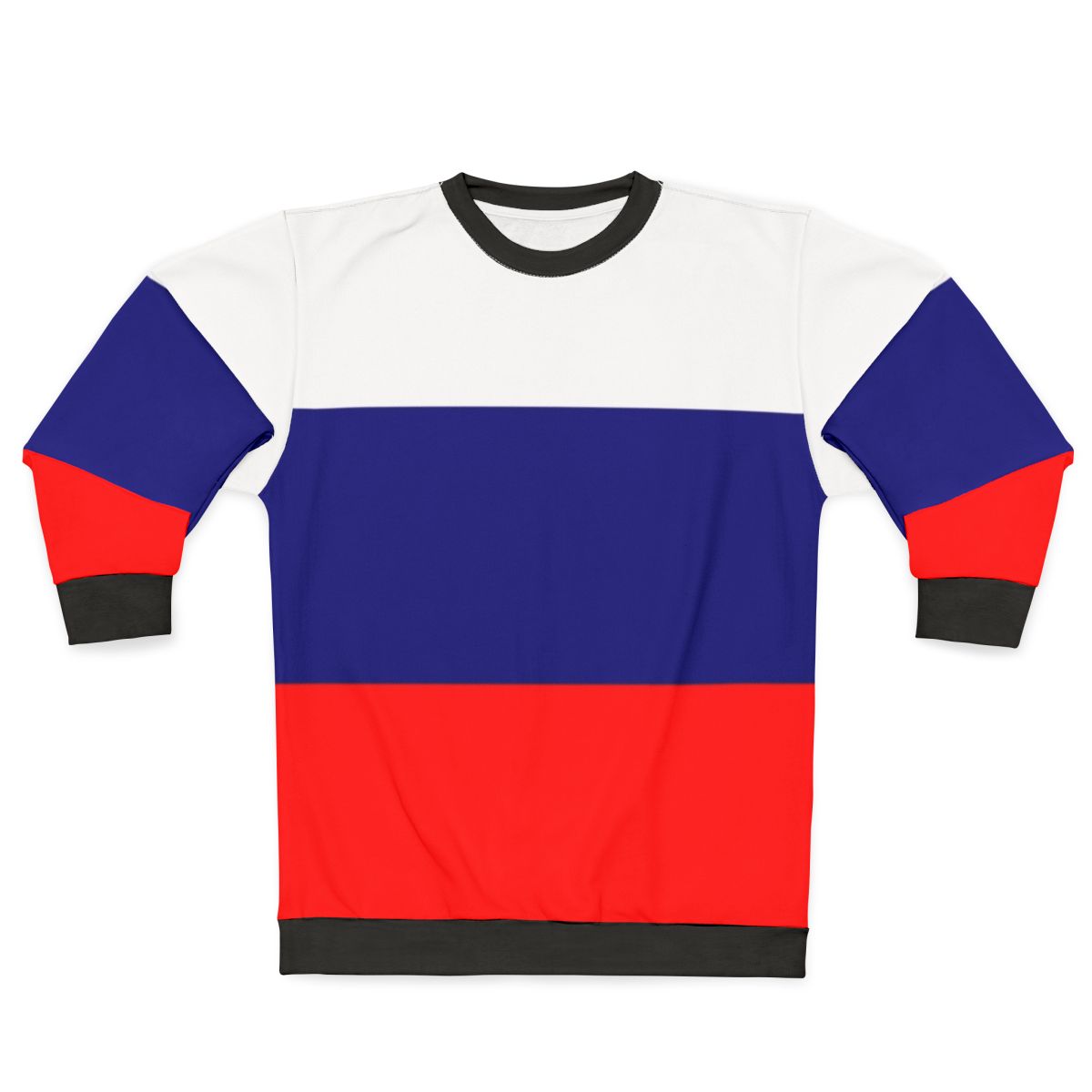 Russian flag sweatshirt featuring the tricolor design