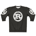 Rustic bison head graphic on a cozy sweatshirt