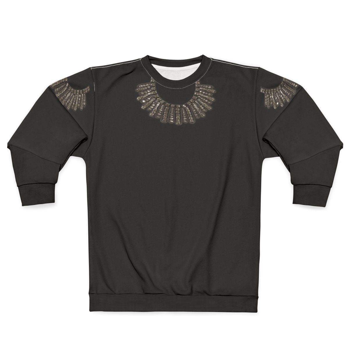 Notorious RBG Dissent Collar Sweatshirt featuring Ruth Bader Ginsburg's iconic fashion statement
