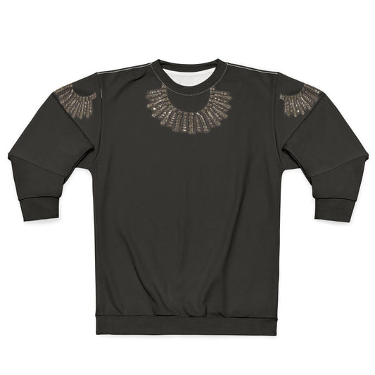 Notorious RBG Dissent Collar Sweatshirt featuring Ruth Bader Ginsburg's iconic fashion statement