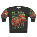 Retro sci-fi sweatshirt with gaming and Japanese design elements