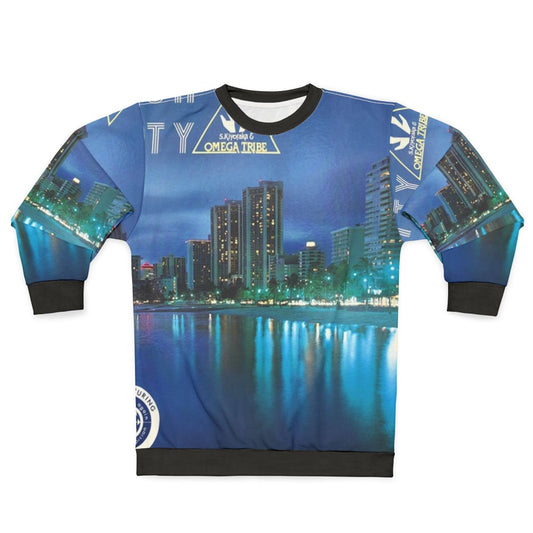 S Kiyotaka Omega Tribe Aqua City 1983 Sweatshirt - Music Album Cover Inspired