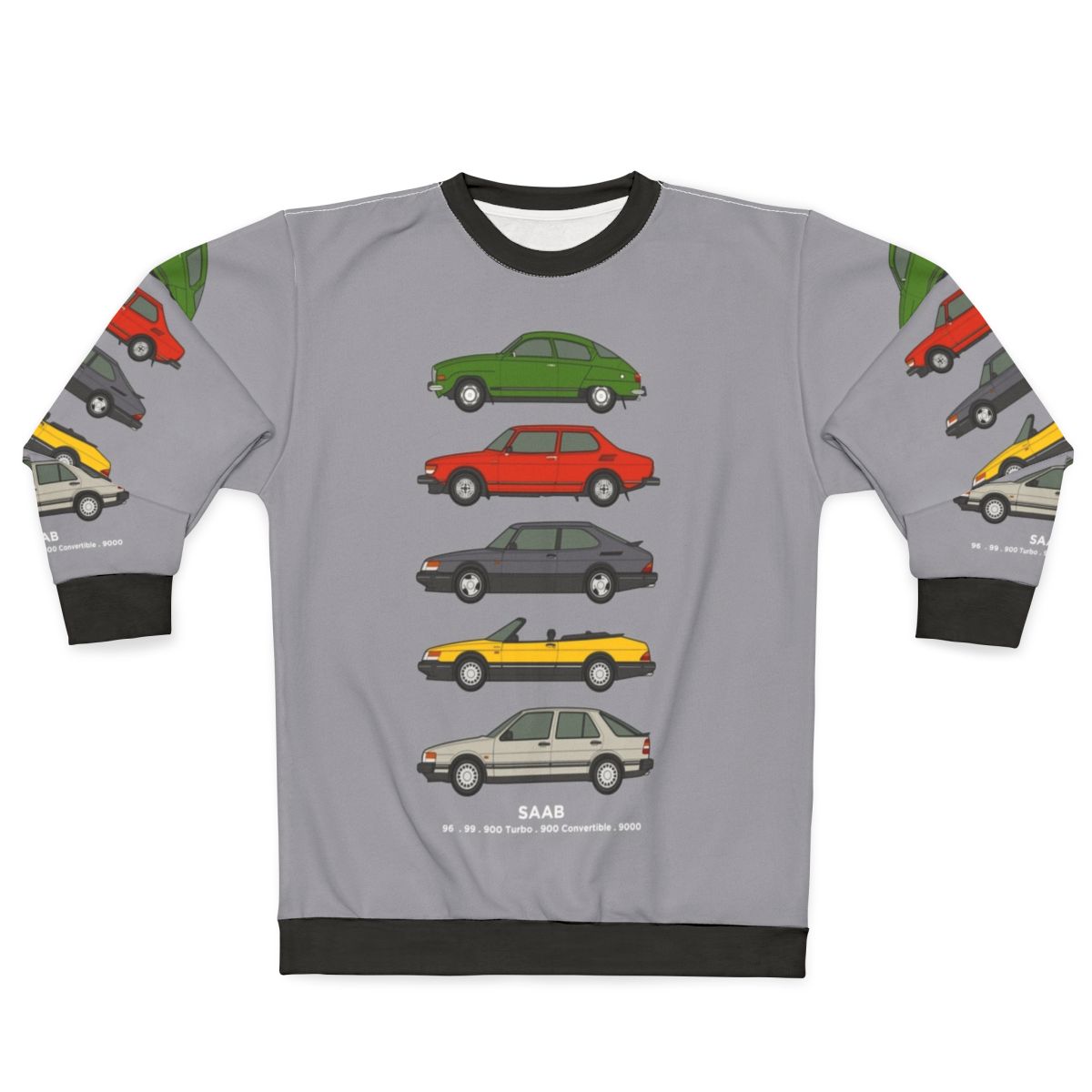 Saab classic car outline illustration sweatshirt