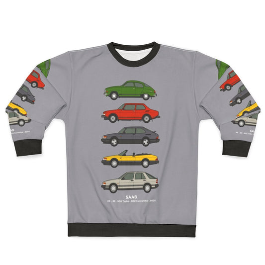 Saab classic car outline illustration sweatshirt