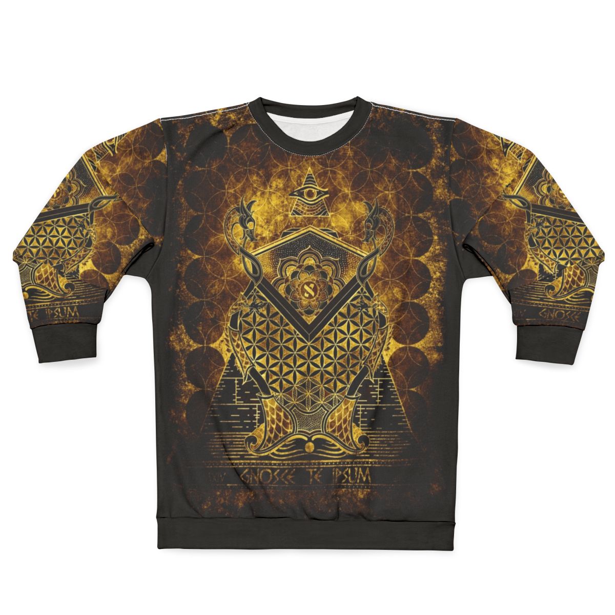 Sacred geometry spiritual sweatshirt with mandala design